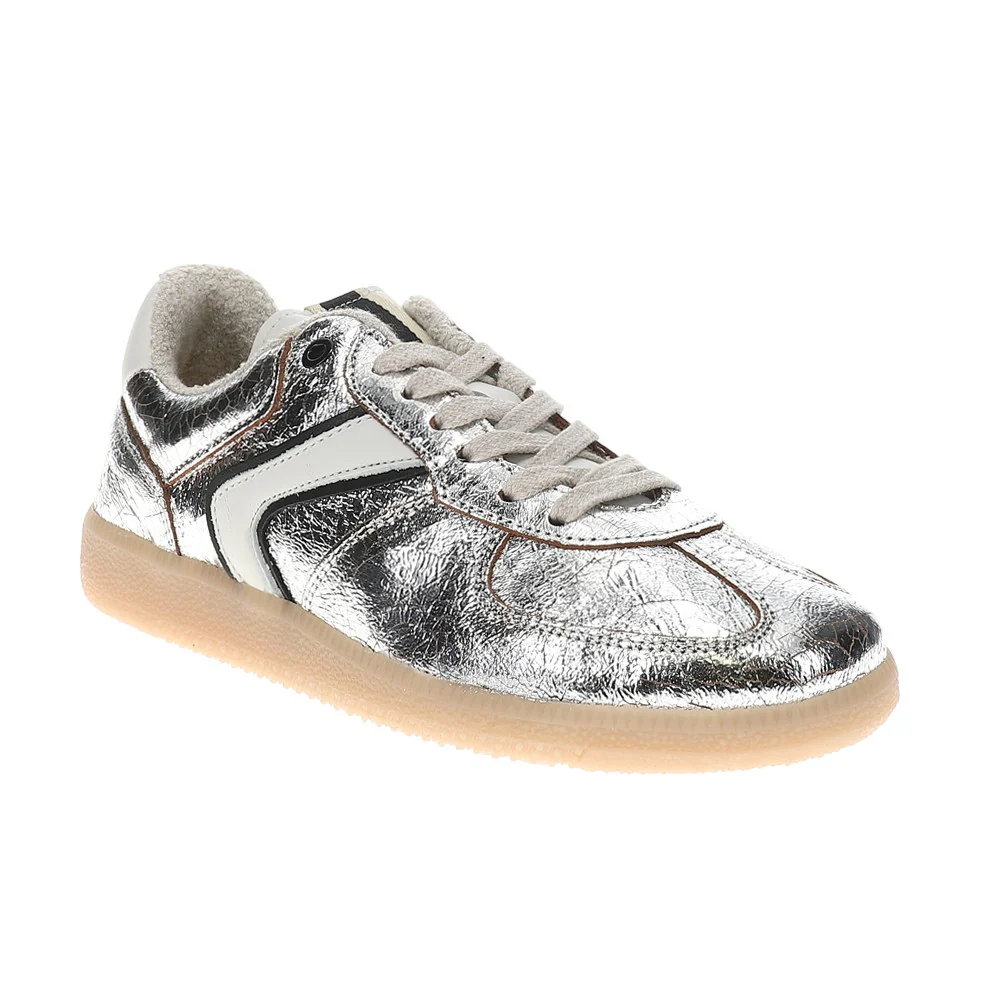 Sylvia Metallic Lace Up Sneakers - Image 2