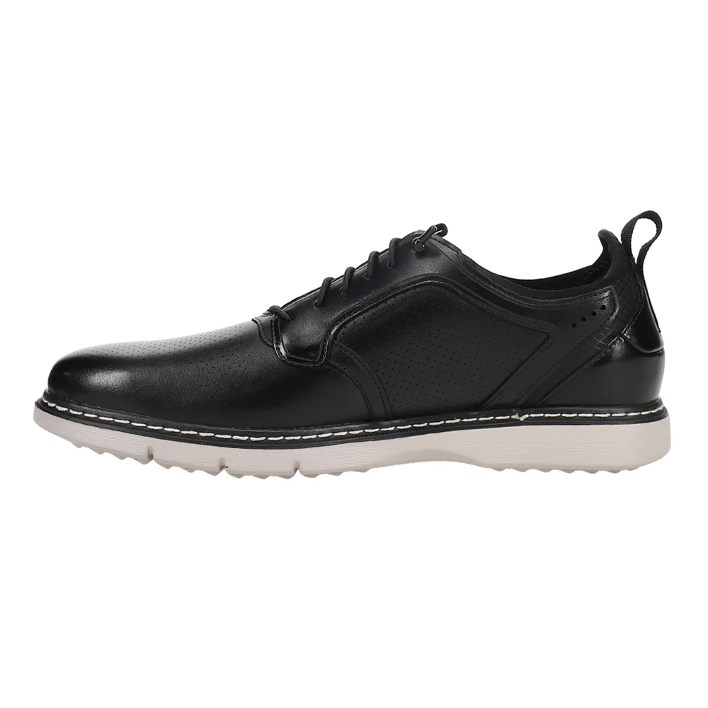 Sync Plain Toe Elastic Lace Up Oxford Shoes - Image 3