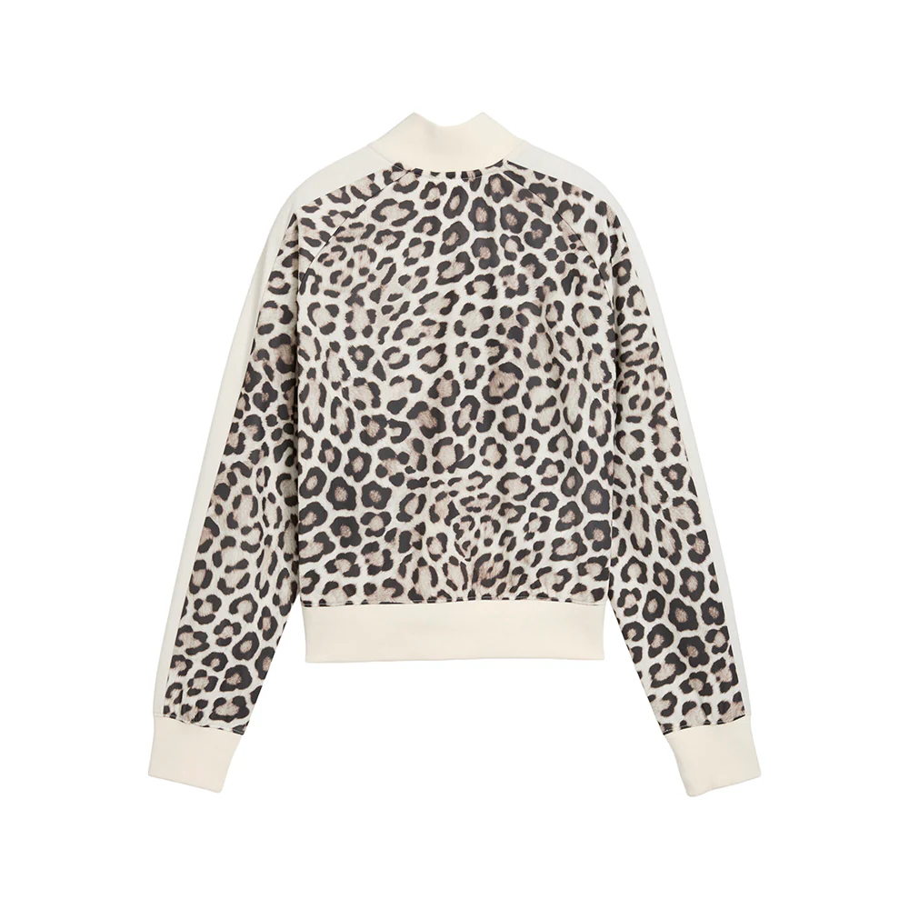T7 Leo Luxe Cheetah Print Short Full Zip Track Jacket - Image 2