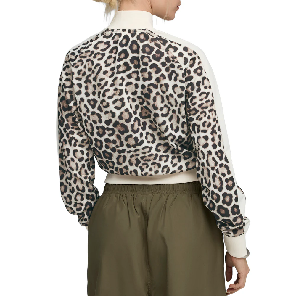 T7 Leo Luxe Cheetah Print Short Full Zip Track Jacket - Image 4