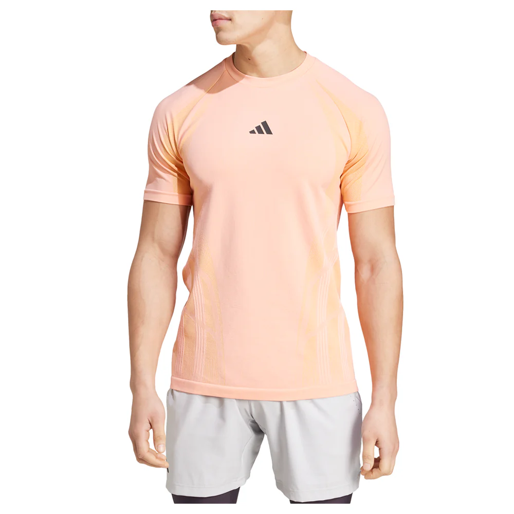 Tennis Pro Seamless Crew Neck Short Sleeve Athletic T-Shirt