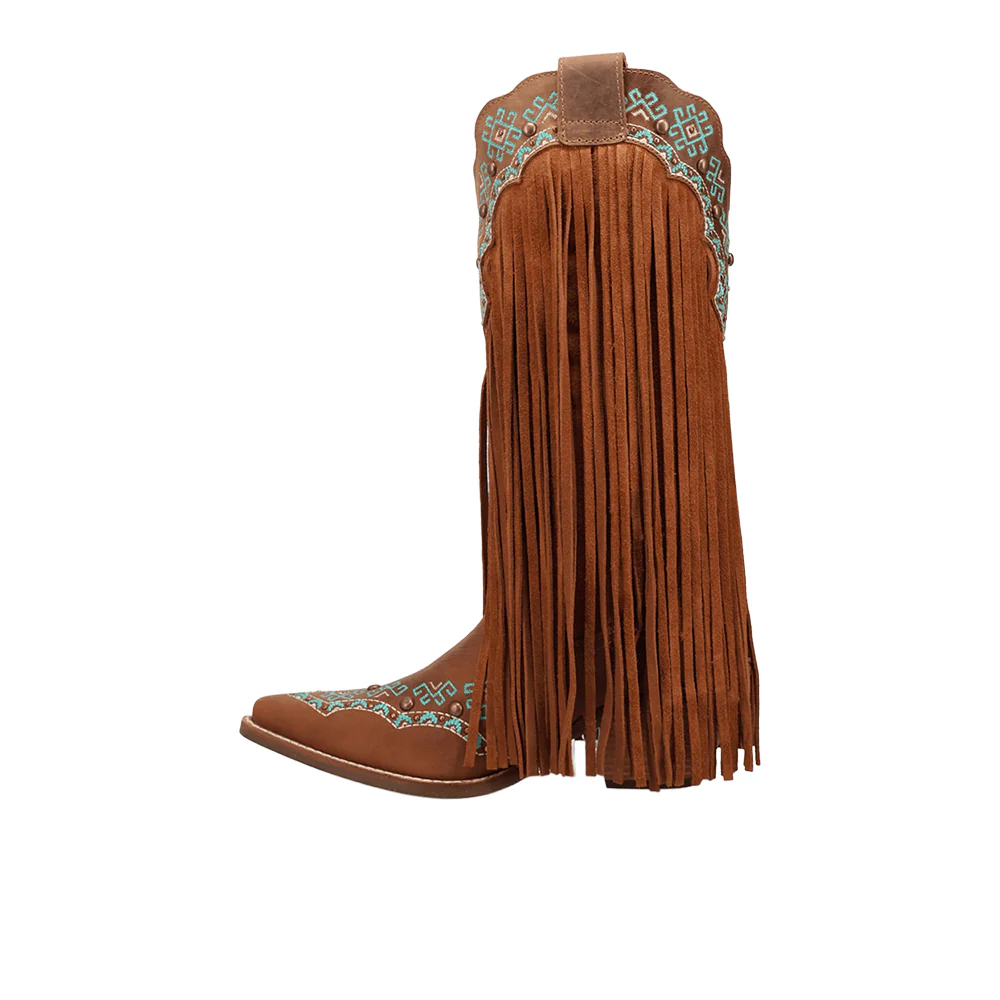 Tequila Fringe Southwest Sunrise Snip Toe Cowboy Boots - Image 3
