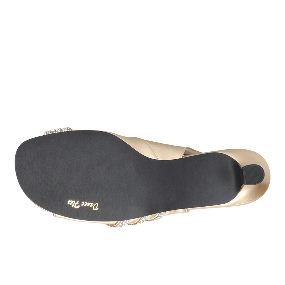Teton Metallic Rhinestone Slingback Sandals - Image 5