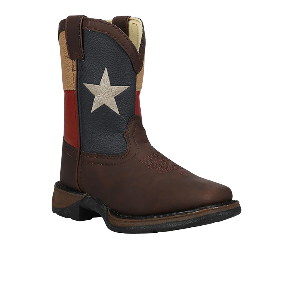 Texas Flag Square Toe Wellington Cowboy Boots (Toddler) - Image 2