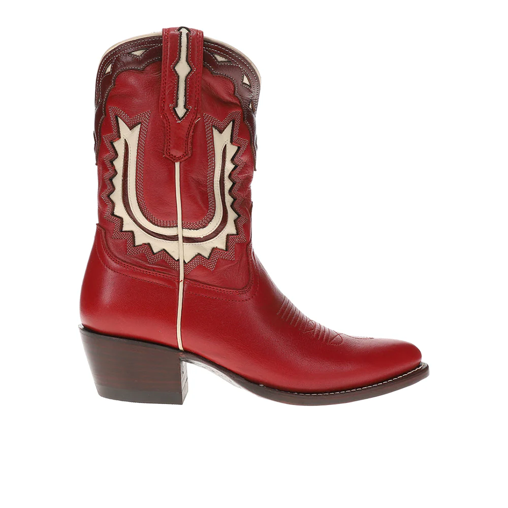 The Jolene Embroidered Tooled Inlay Round Toe Cowboy Boots