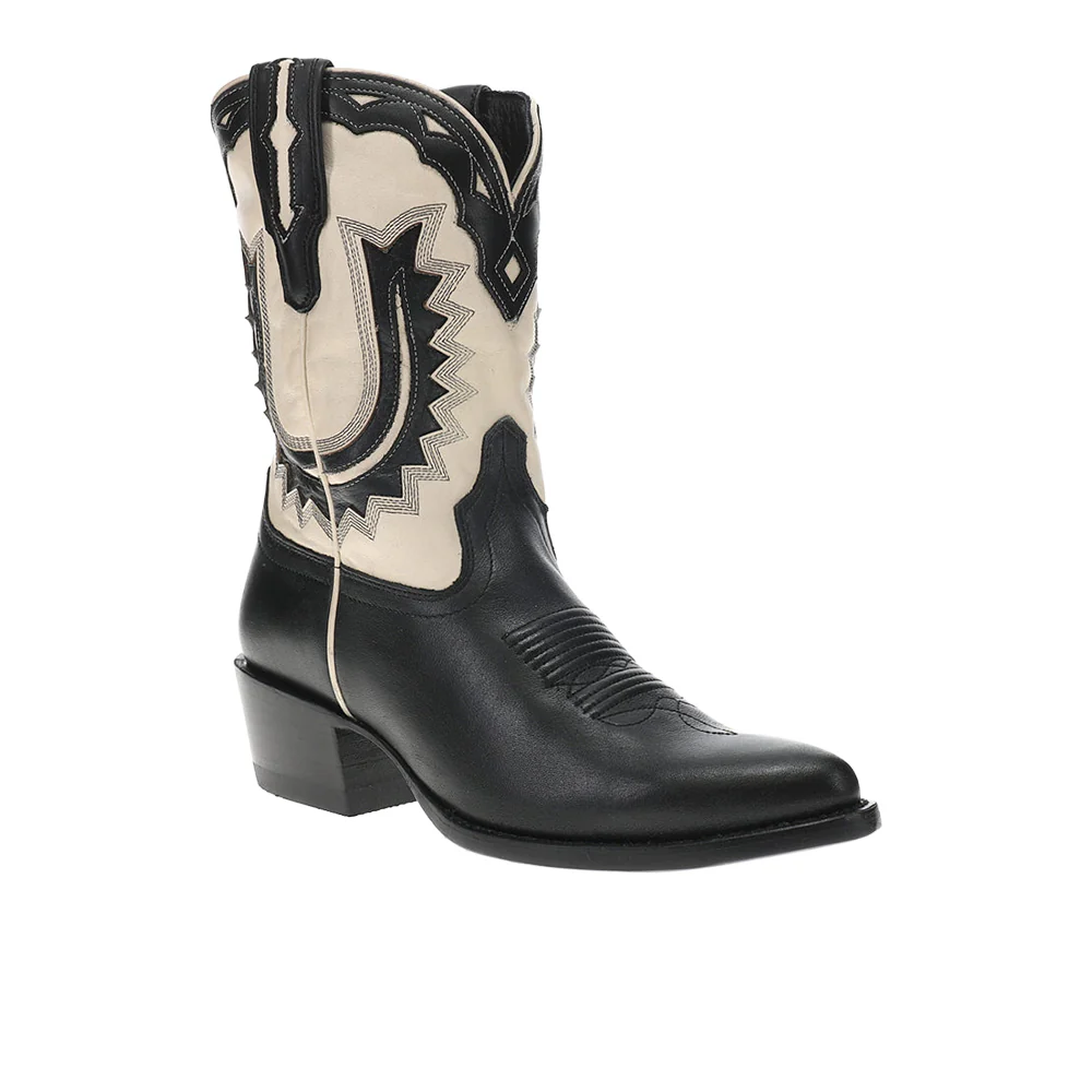 The Jolene Embroidered Tooled Inlay Round Toe Cowboy Boots - Image 2