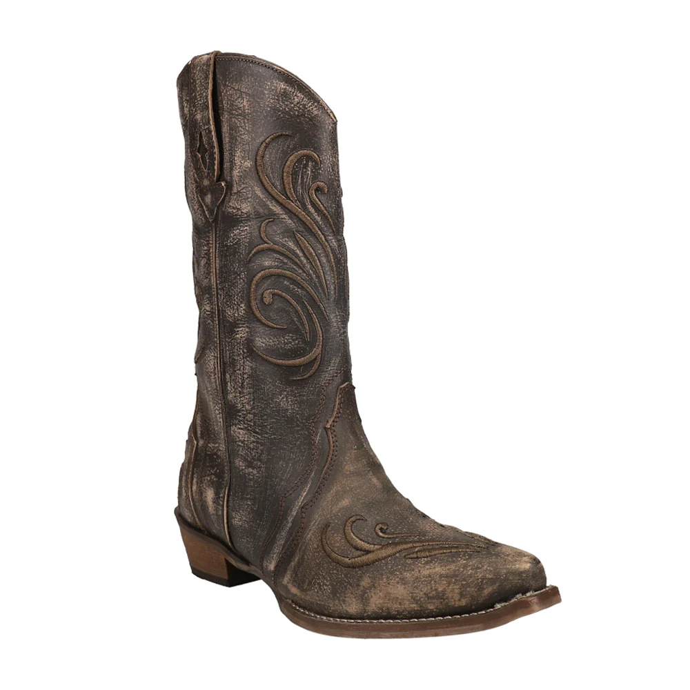 Olivia Thick Embroidered Fashion Snip Toe Cowboy Boots - Image 2