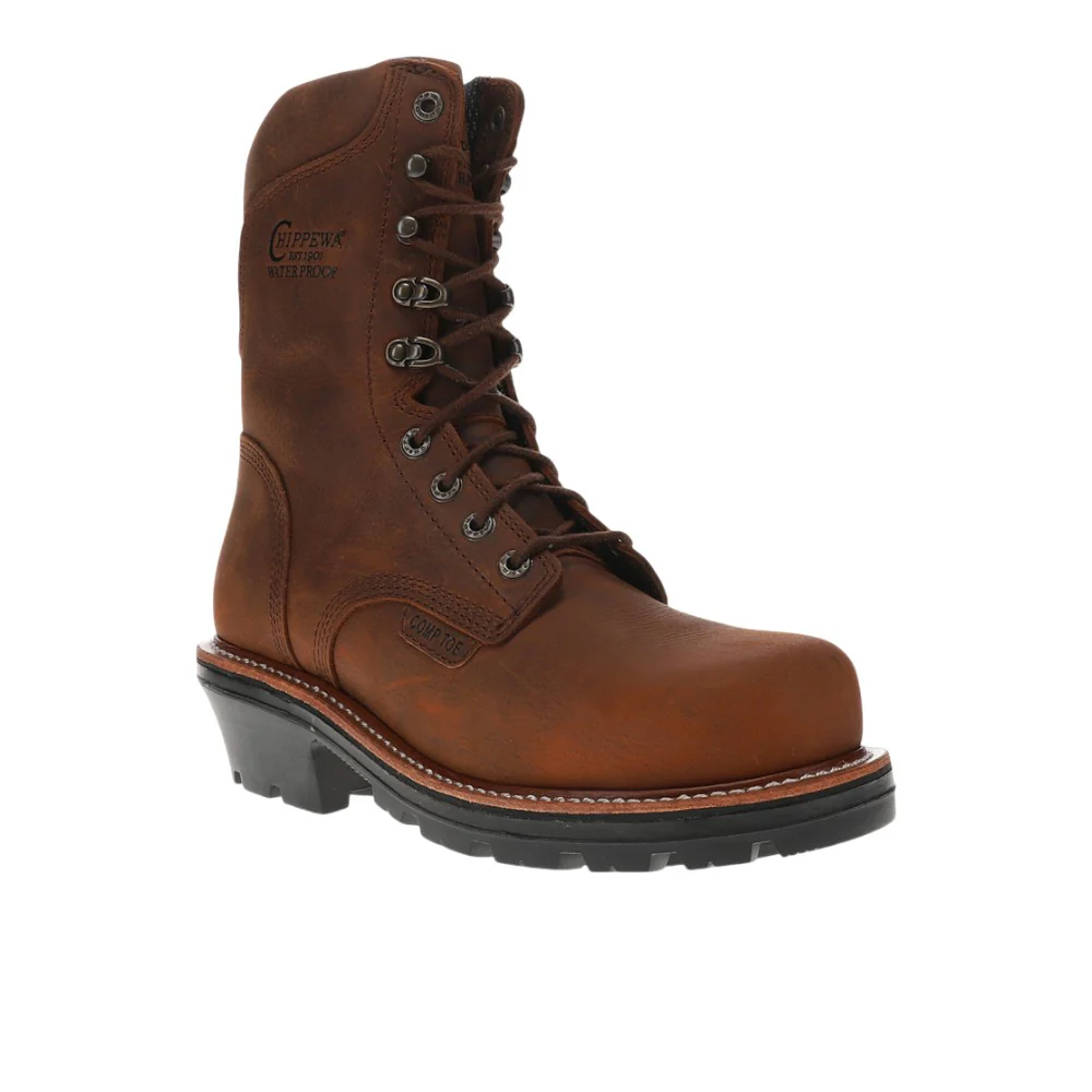 Thunderstruck 9 Inch Waterproof Nano Composite Toe Logger Work Boots - Image 2