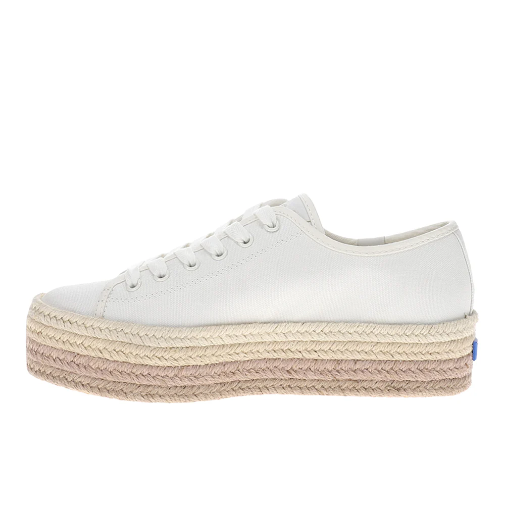 Triple Up Canvas Jute Foxing Lace Up Sneakers - Image 3
