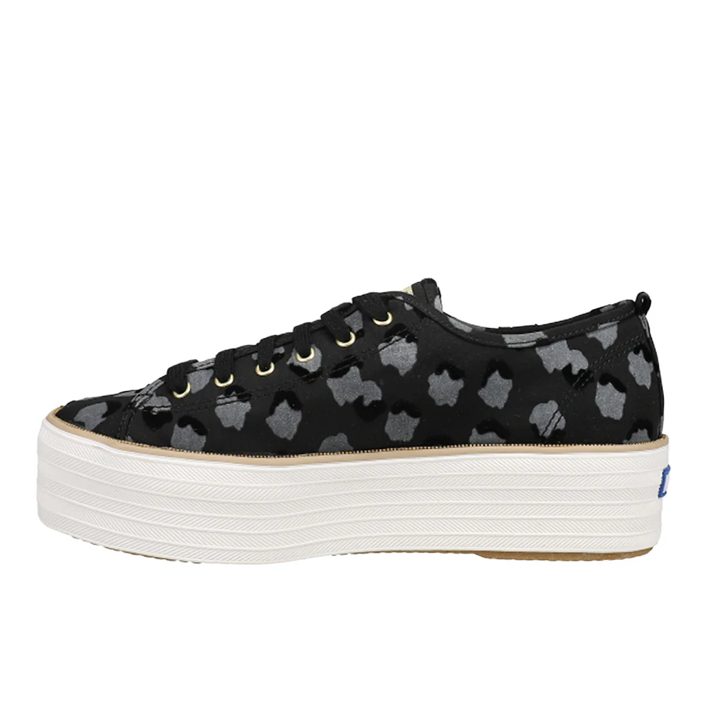 Triple Up Metallic Canvas Lace Up Sneakers - Image 3