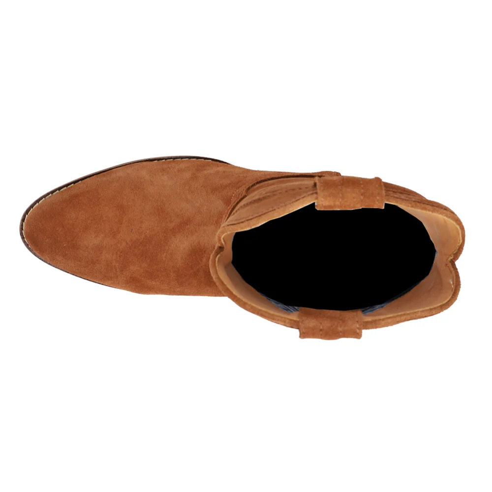Tumbleweed Roper Round Toe Pull On Cowboy Booties - Image 4