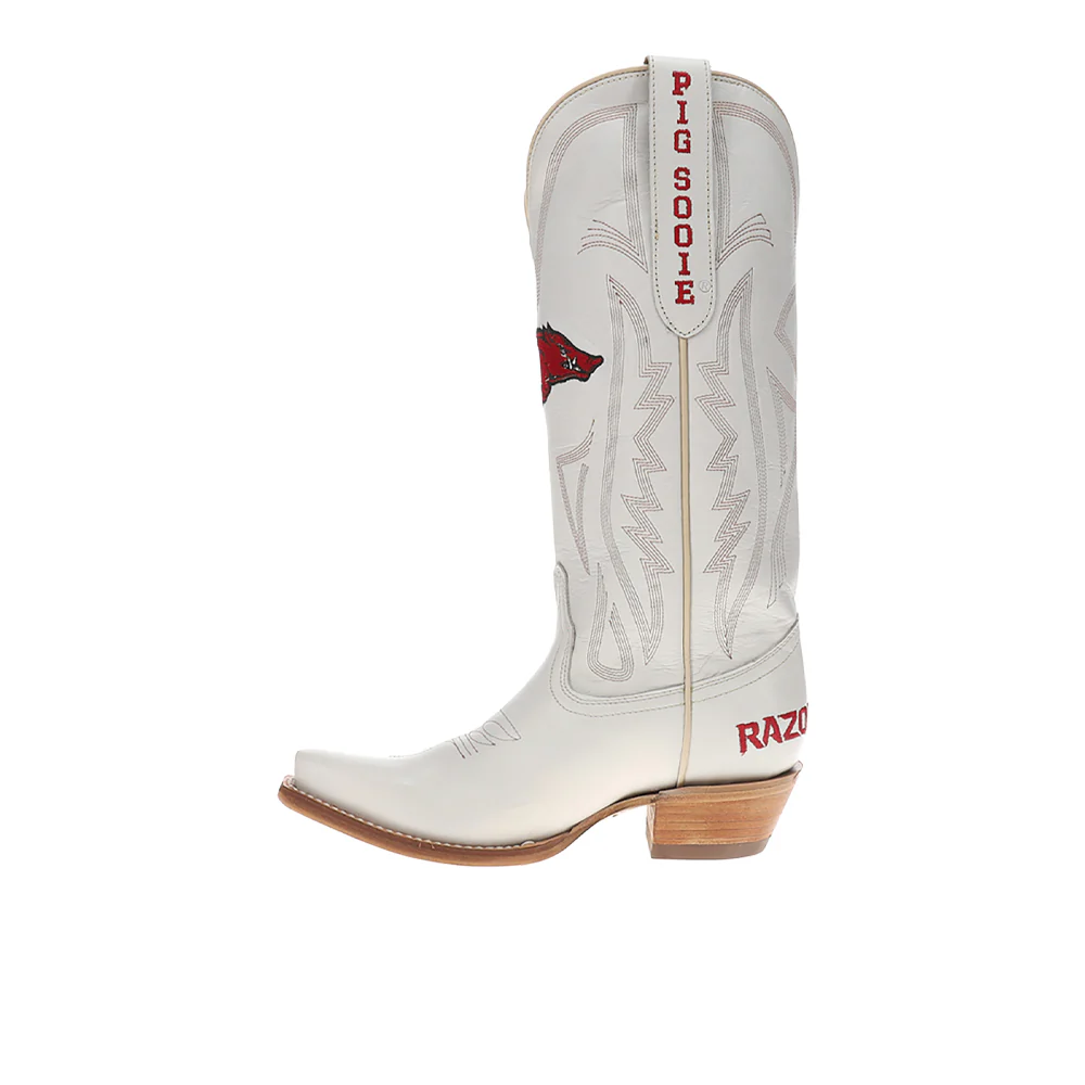 University of Arkansas Gameday Snip Toe Pull On Cowboy Boots - Image 3
