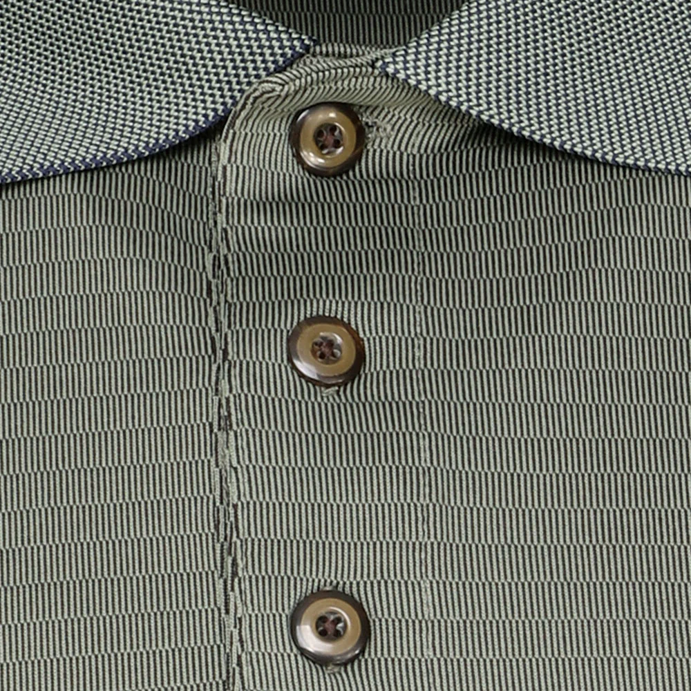 UPF 30+ Jacquard Short Sleeve Polo Shirt - Image 4