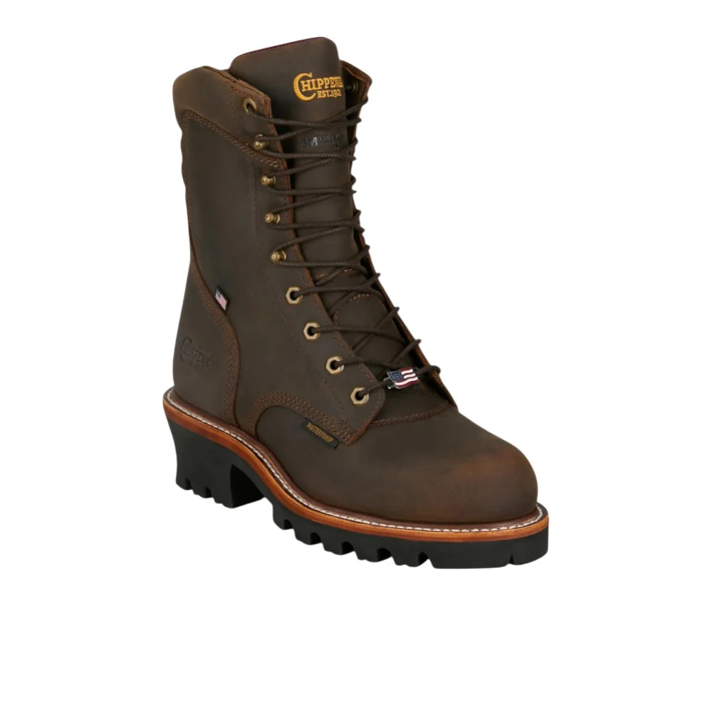 USA Super Logger 8 Inch Steel Toe Work Boots - Image 2