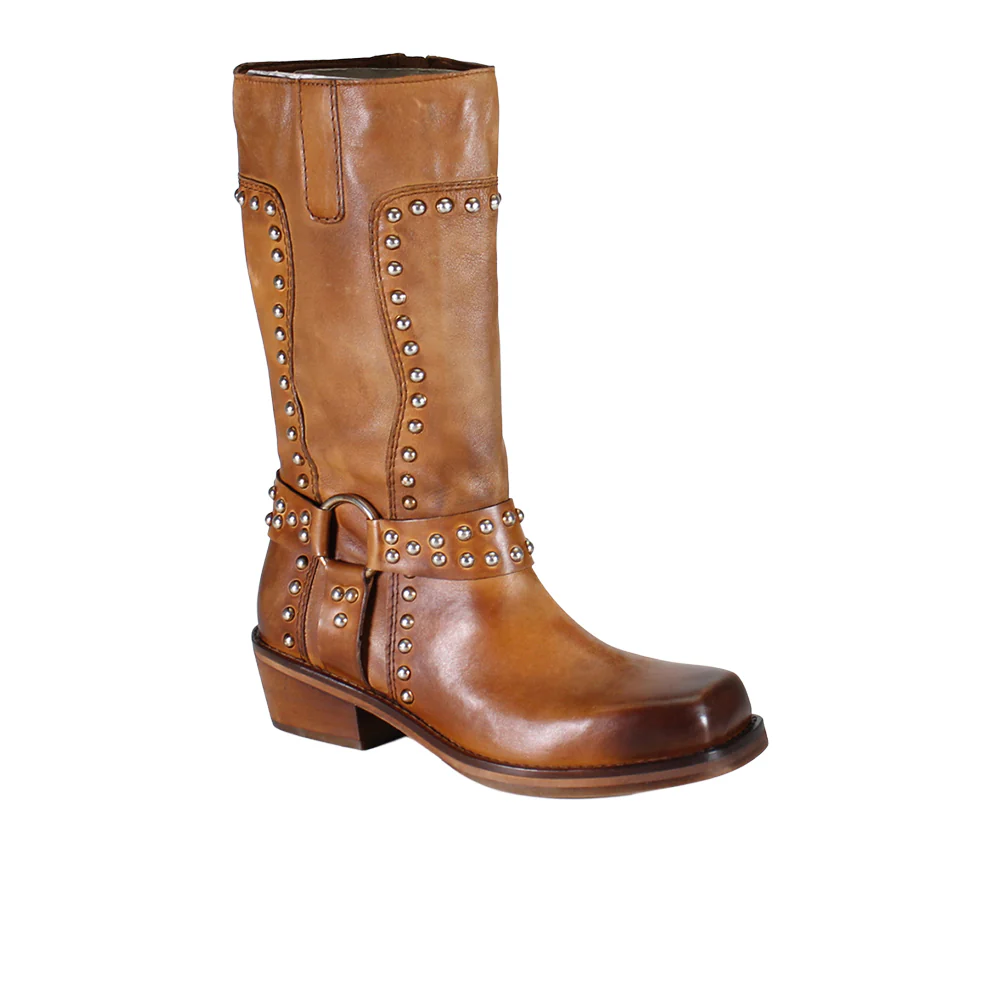 Val Uable Studded Motorcycle Boots - Image 2