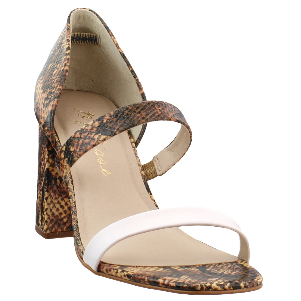 Valencia Snake Block Heel Sandals - Image 2