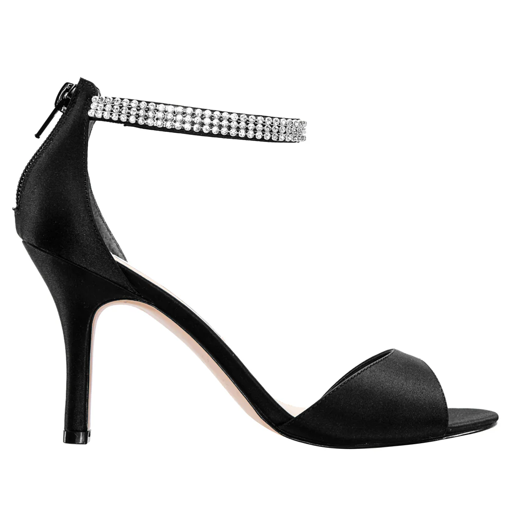 Volanda Rhinestone Ankle Strap Evening Sandals