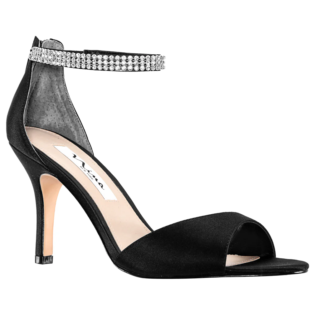 Volanda Rhinestone Ankle Strap Evening Sandals - Image 2