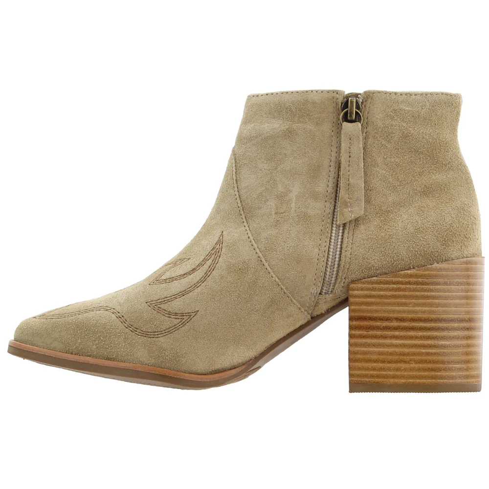 Vox Embroidered Pointed Toe Zippered Booties - Image 4