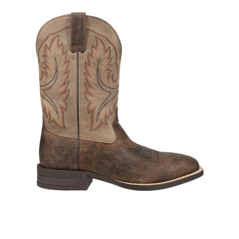 Wilder Embroidered Square Toe Pull On Cowboy Boots