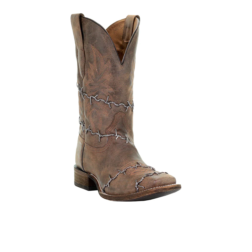 Wire Embroidered Square Toe Cowboy Boots - Image 2