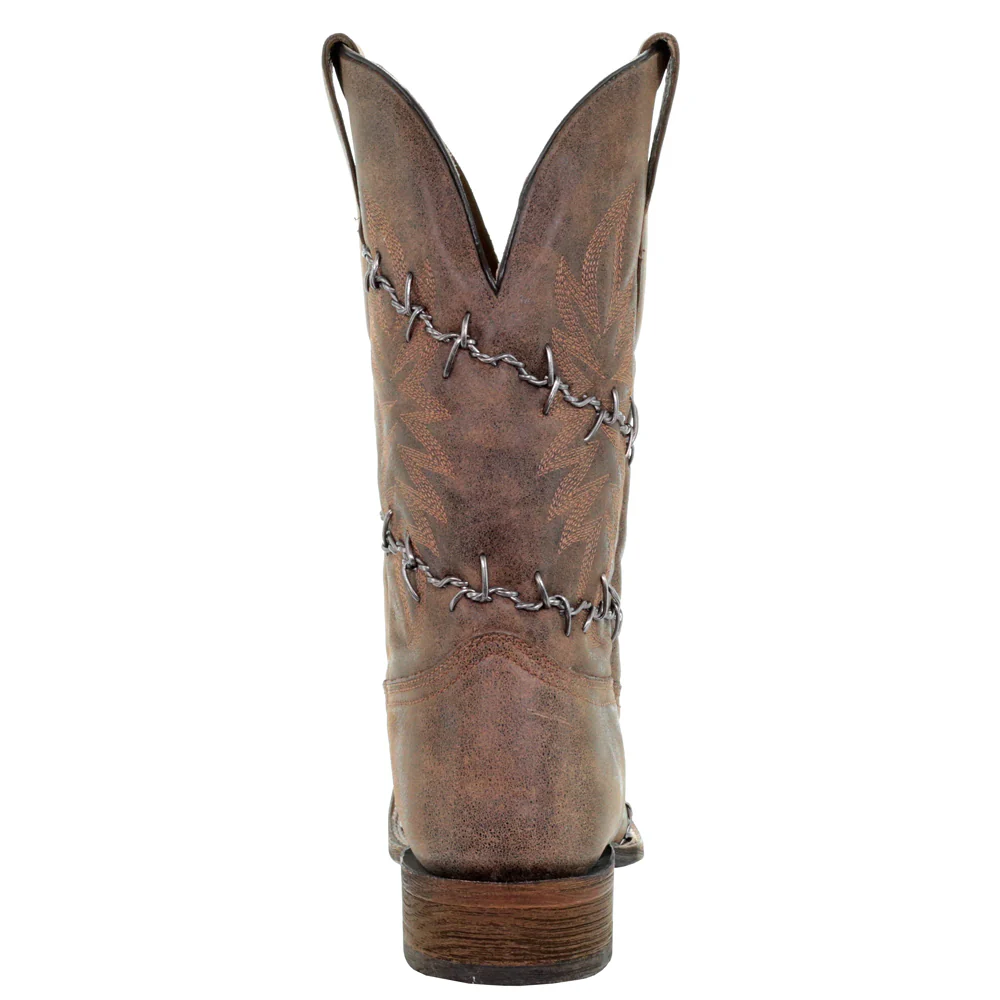 Wire Embroidered Square Toe Cowboy Boots - Image 3