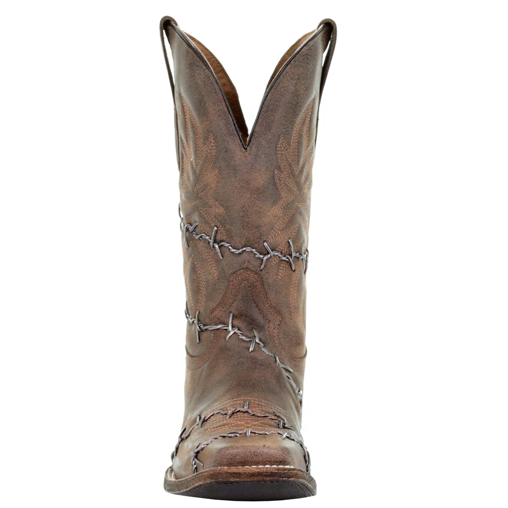 Wire Embroidered Square Toe Cowboy Boots - Image 5