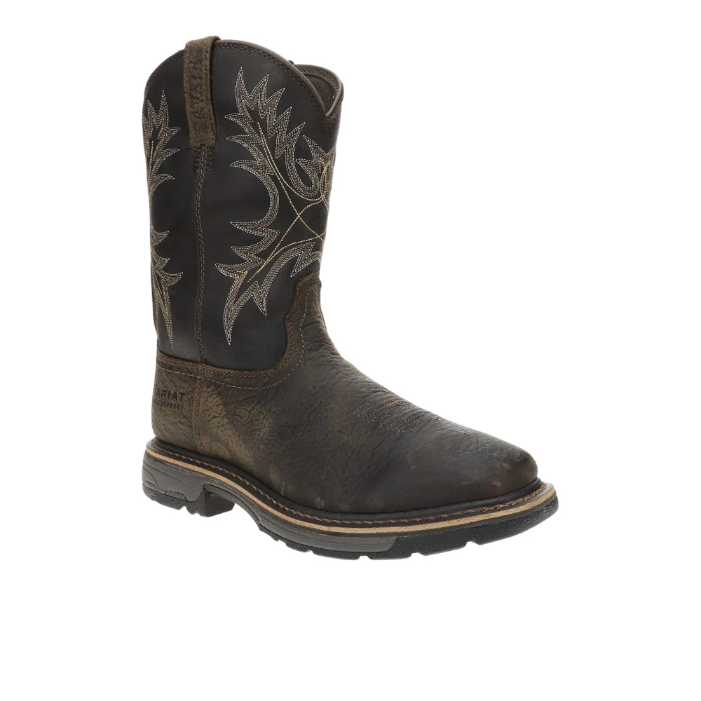Workhog 11 inch Embroidered Waterproof Soft Toe Work Boots - Image 2