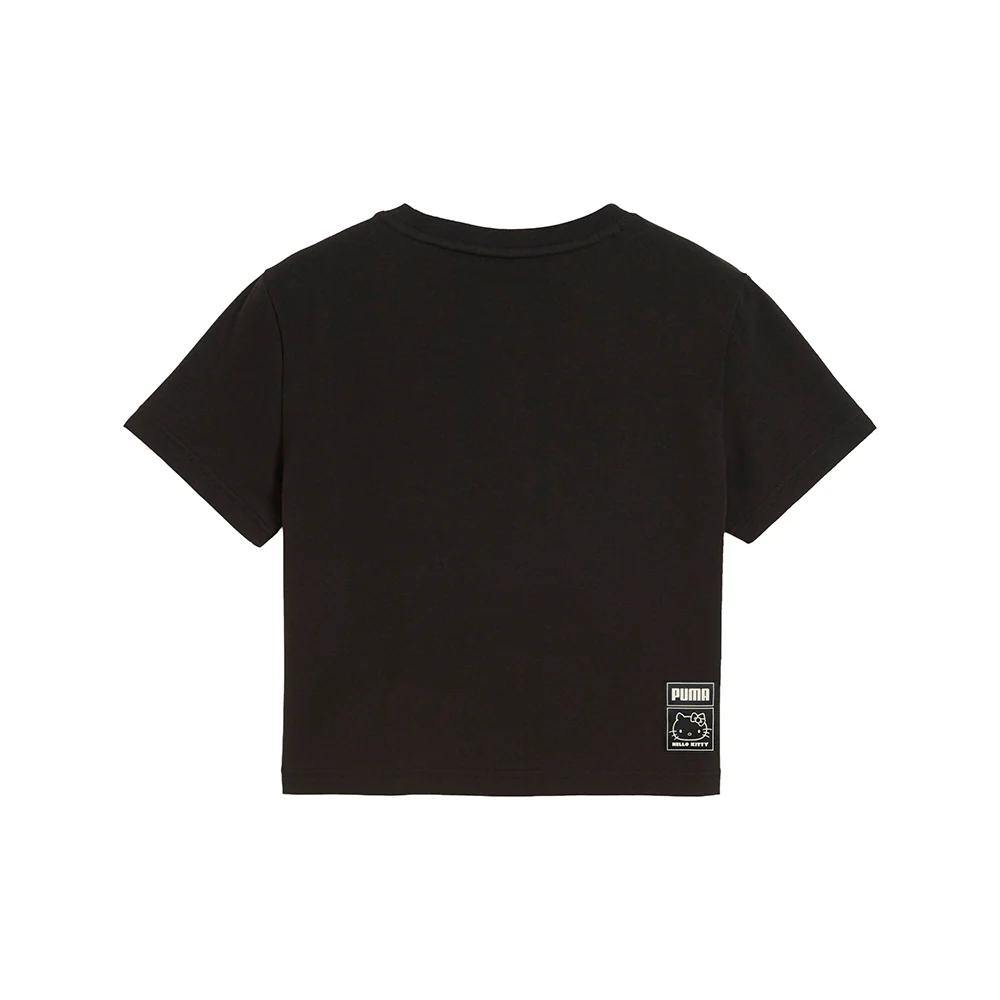 X Hello Kitty Graphic Crew Neck Short Sleeve Crop T-Shirt - Image 2