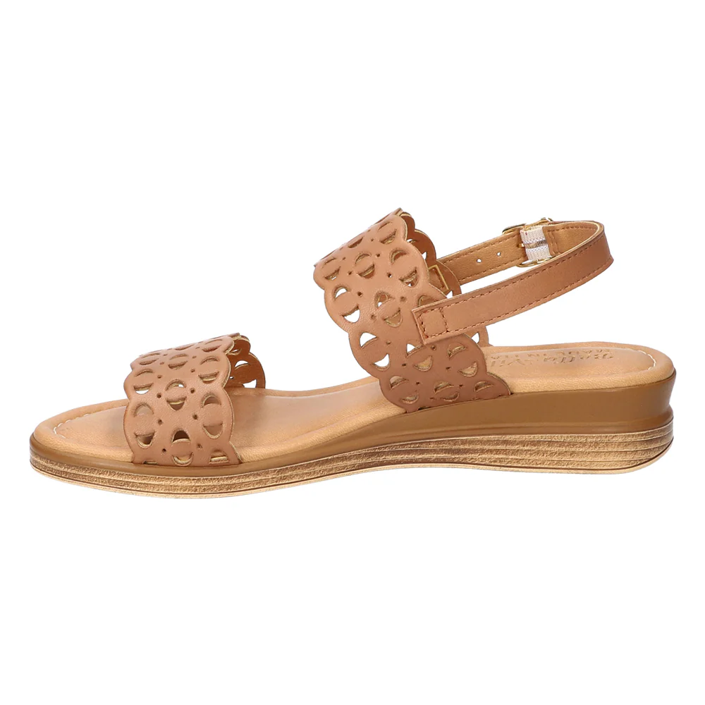 Zoe-Italy Cut Out Wedge Sandals - Image 3