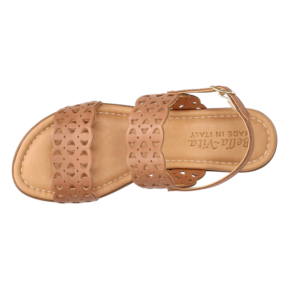 Zoe-Italy Cut Out Wedge Sandals - Image 4